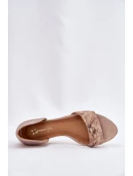 Kožené sandály model 21697441 zlaté - Maciejka Kožené sandály model 21697441 zlaté - Maciejka