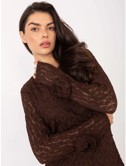 Sukienka IT SK model 21793787 ciemny brązowy - FPrice Sukienka IT SK model 21793787 ciemny brązowy - FPrice