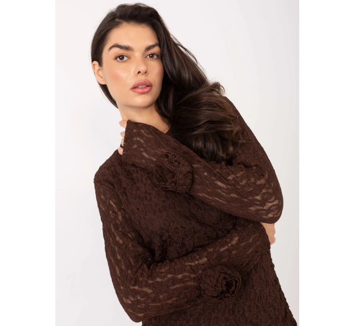 Sukienka IT SK model 21793787 ciemny brązowy - FPrice Sukienka IT SK model 21793787 ciemny brązowy - FPrice