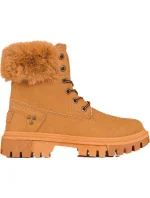 Dámské kotníkové boty s kožíškem Camel model 18015378 - Gemini Dámské kotníkové boty s kožíškem Camel model 18015378 - Gemini