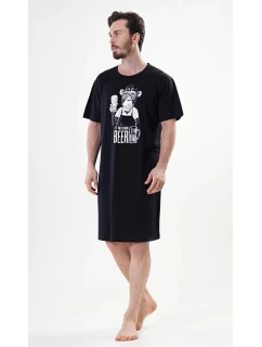Pánská noční košile s krátkým rukávem Opice - Vienetta