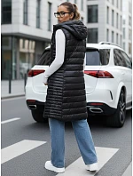 Dámská prošívaná vesta s kapucí TY5255 černá - FashionStreet Dámská prošívaná vesta s kapucí TY5255 černá - FashionStreet