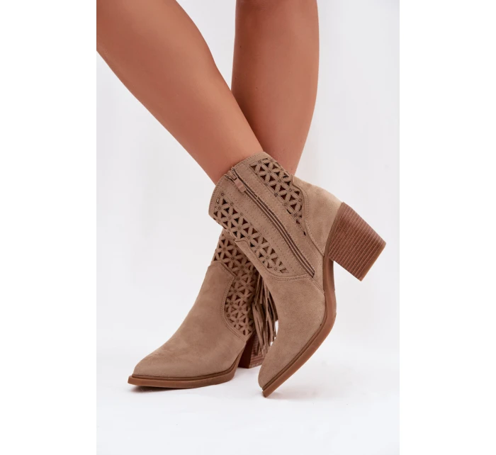 Boty na podpatku model 224705 Step in style Boty na podpatku model 224705 Step in style