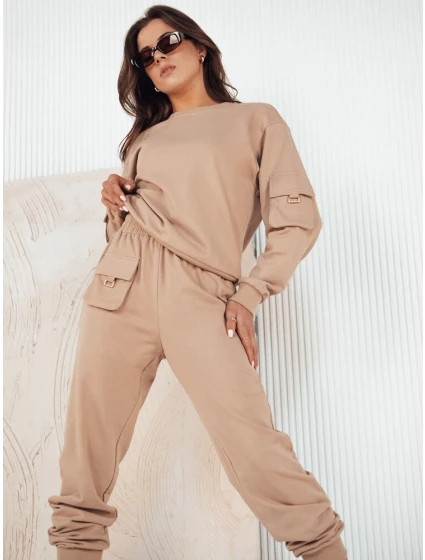 Dámská tepláková souprava beige model 21973926 - Dstreet Dámská tepláková souprava beige model 21973926 - Dstreet