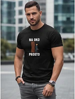 Pánské tričko OKO PROSTO s potiskem černé FashionStreet NX0107R