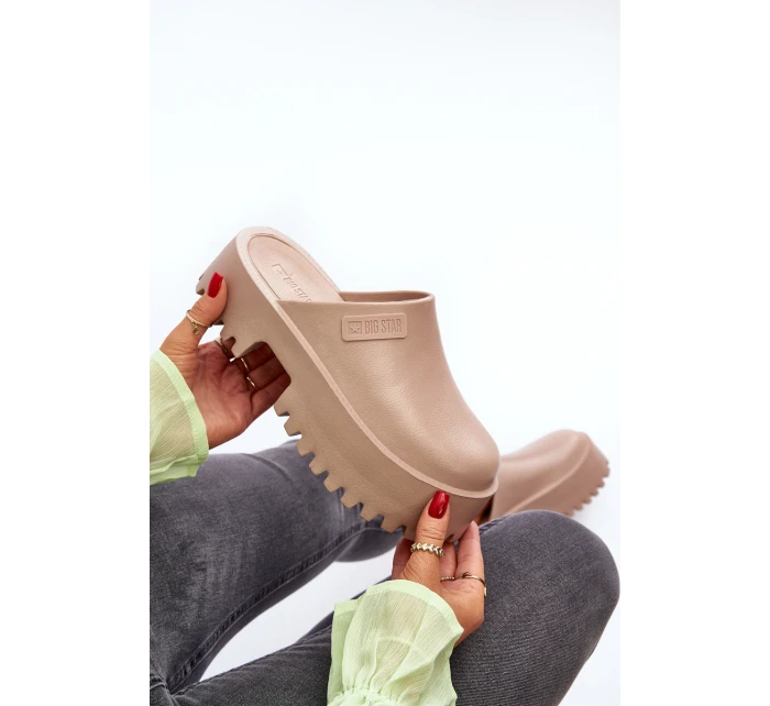 Dámské žabky na masivní podrážce Big Star model 21649446 Bílé - Big Star Shoes Dámské žabky na masivní podrážce Big Star model 21649446 Bílé - Big Star Shoes