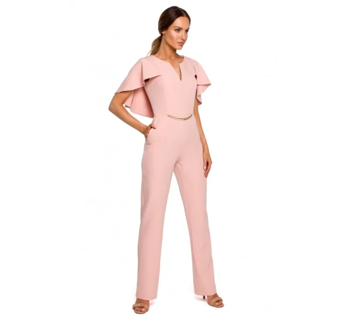 M670 Kombinéza s volánky - pudrová