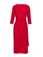 Šaty s volánkem S425  červené - Stylove