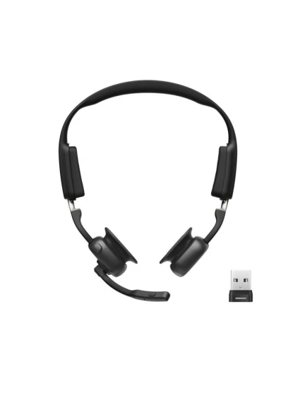 Shokz OpenMeet mic-ANC USB-C bezdrátová sluchátka s kostmi + adaptér USB-A černá
