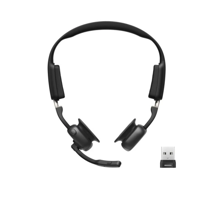 Shokz OpenMeet mic-ANC USB-C bezdrátová sluchátka s kostmi + adaptér USB-A černá