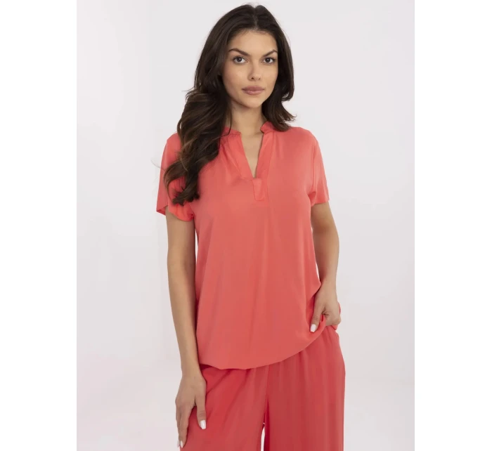 Halenka D73761M11173A korálová Halenka D73761M11173A korálová