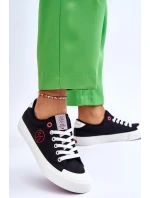 Dámské Cross Jeans Fabric Sneakers LL2R4044 Černé Dámské Cross Jeans Fabric Sneakers LL2R4044 Černé