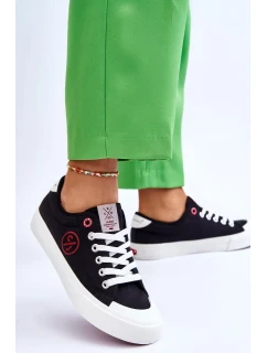 Dámské Cross Jeans Fabric Sneakers LL2R4044 Černé