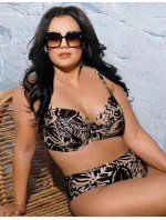 Dámské plavkové kalhotky brazilky SF model 20497977 Mocca s černou - Ava