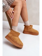 Nízké dámské sněhule na platformě s teplou podšívkou Camel Saldren Nízké dámské sněhule na platformě s teplou podšívkou Camel Saldren