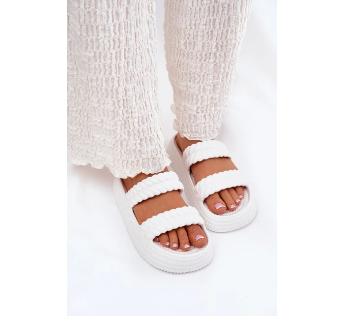 Pěnové Lehké Dámské Sandały Na Platformě model 21691462 Bílé - S.Barski
