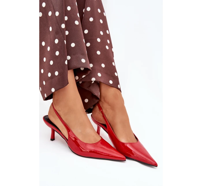 Lakované Lodičky Na Jehlovém Podpatku S Červené model 21704620 - Boto Lakované Lodičky Na Jehlovém Podpatku S Červené model 21704620 - Boto