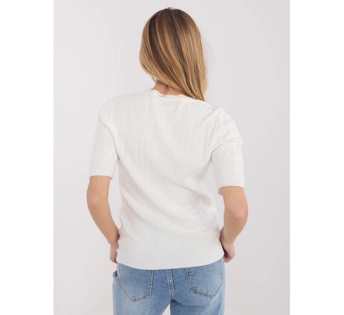 Sweter PM SW B model 21821423 ecru - FPrice Sweter PM SW B model 21821423 ecru - FPrice