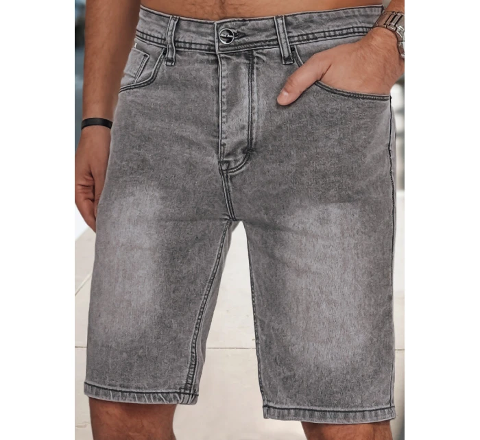 Pánské džínové šortky šedé FashionStreet SX2491 Pánské džínové šortky šedé FashionStreet SX2491