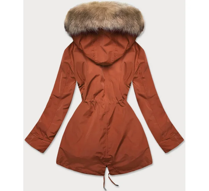 DAMSKA KURTKA ZIMOWA NA MISIU BEŻ model 21242896 - MHM