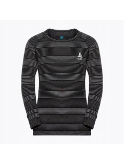 Odlo dětská souprava spodního prádla dlouhá ACTIVE WARM ECO SET velikost 164cm Černá a šedá