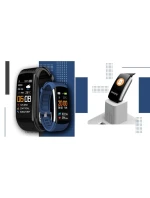 GIEWONT Smartwatch černé a námořnické modré 2 pruhy GW200-6 GIEWONT Smartwatch černé a námořnické modré 2 pruhy GW200-6