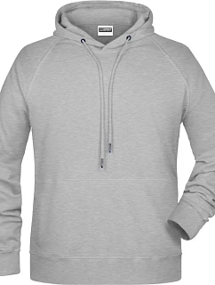 Daiber 8024 Pánská raglánová mikina s kapucí 02.8024 grey heather