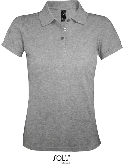 SOL'S Prime Women Dámské piqué polo z těžké bavlny 25.0573 grey melange