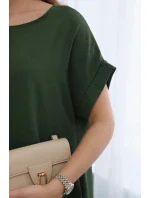 Šaty s kapsami khaki