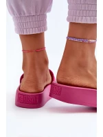 Dámské žabky na platformě z semiše Big Star model 21655533 fuchsie - Big Star Shoes Dámské žabky na platformě z semiše Big Star model 21655533 fuchsie - Big Star Shoes