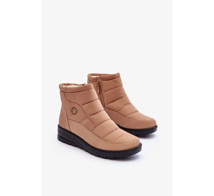 Dámské zateplené sněhule Béžová Helis