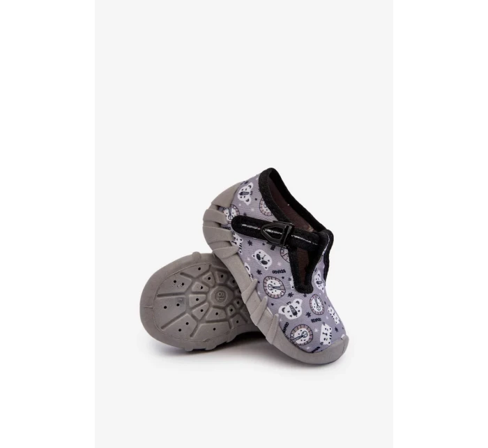 Pohodlné dětské pantofle BEFADO šedé Pohodlné dětské pantofle BEFADO šedé