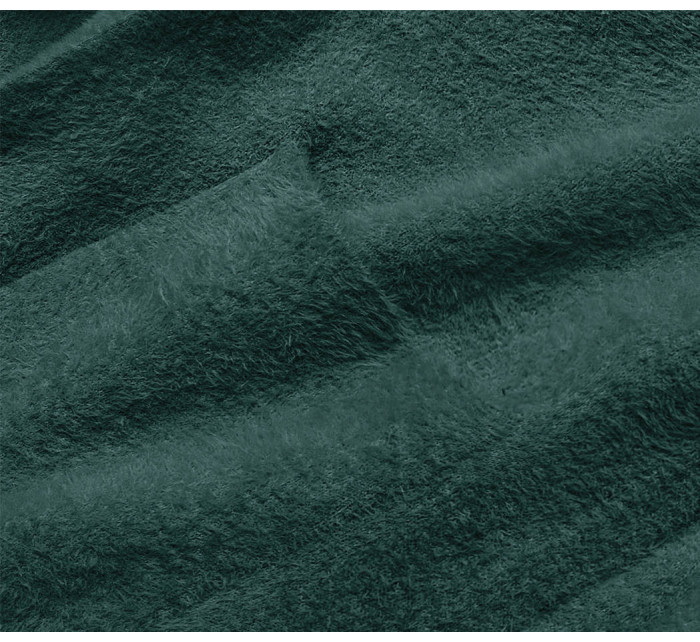 Dlouhý vlněný přehoz přes oblečení typu alpaka v mořské barvě s kapucí (M105)