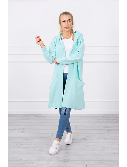 Mátová bunda s kapucí nadměrné velikosti