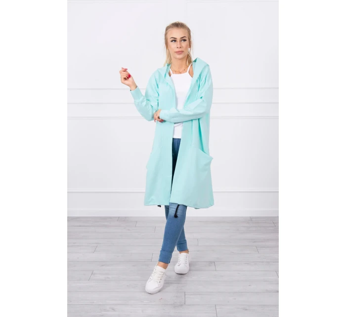 Mátová bunda s kapucí nadměrné velikosti