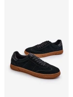 Nízké pánské tenisky z ekologické kůže Big Star NN174284 černé Nízké pánské tenisky z ekologické kůže Big Star NN174284 černé