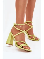 Dámské sandály na podpatku s pásky model 21698683 - Boto Dámské sandály na podpatku s pásky model 21698683 - Boto