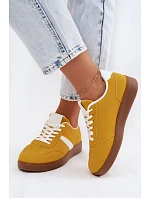 Dámské tenisky z imitace semiše žluté Calira