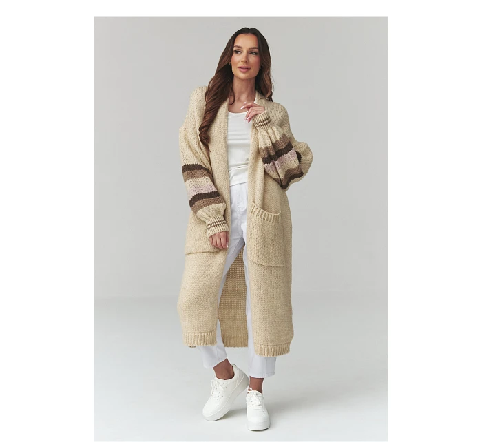 Svetr na zapínání  model 226865 Makadamia