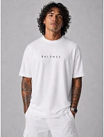 Pánské bavlněné tričko oversize s potiskem bílé FashionStreet NX4016R