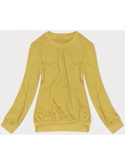 Tenká žlutá dámská tepláková mikina se stahovacími lemy model 20070282 - J.STYLE