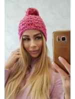 Fleecová čepice Fiona model 18751239 fuchsiová + světle pudrově růžová - K-Fashion Fleecová čepice Fiona model 18751239 fuchsiová + světle pudrově růžová - K-Fashion