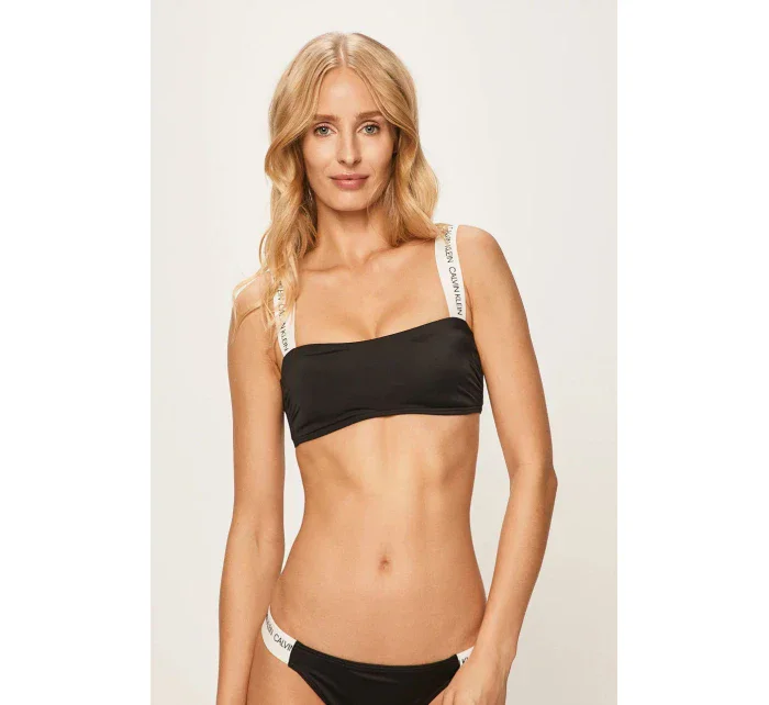 Vrchní díl plavek KW0KW00548-BEH černobílá - Calvin Klein