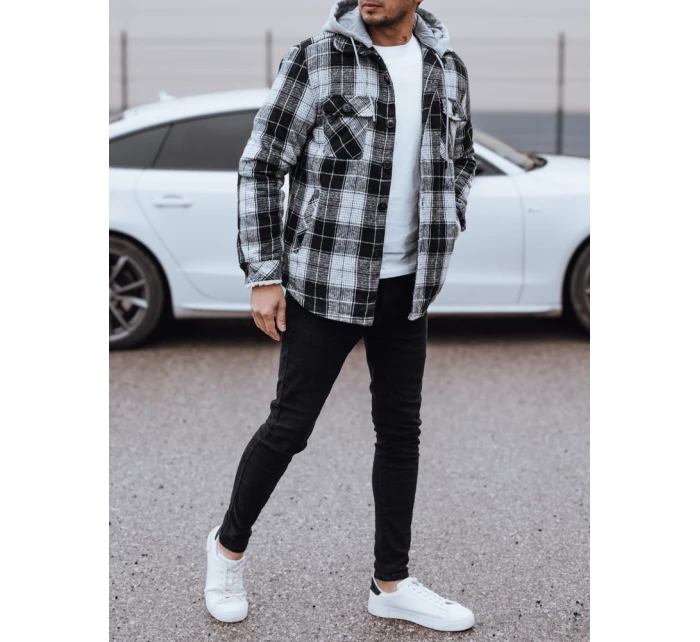 Pánská zateplená bunda s kapucí černá FashionStreet TX4956