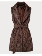 Pikowana kamizelka z paskiem Goodlookin czekoladowa (B8603-14) Pikowana kamizelka z paskiem Goodlookin czekoladowa (B8603-14)