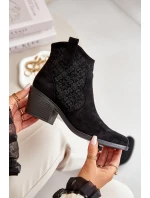 Kozačky Na Zip Eko Semišové Černé model 21668132 - S.Barski