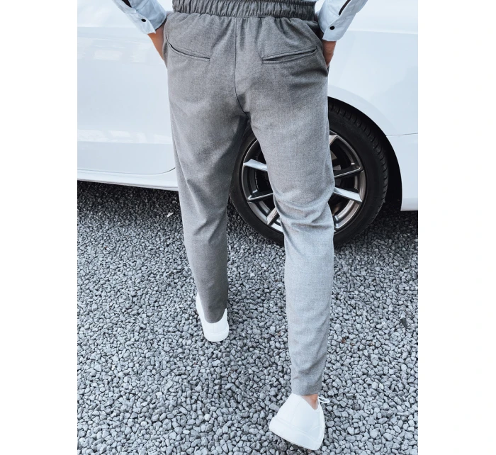 Pánské tmavě šedé látkové kalhoty FashionStreet UX4412