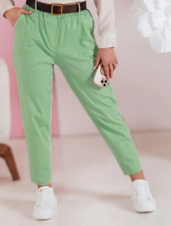 Dámské volnočasové kalhoty s páskem SOFELIA světle zelená FashionStreet UY2506