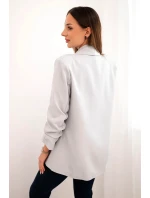 Šedé sako s klopami elegantní