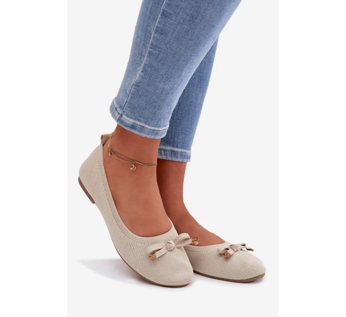 Baleríny s Mašlí Béžové Amelivra